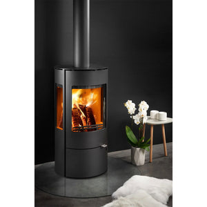 Westfire Uniq 37 SE Convection Wood Burning Stove with Closed Combustion Adapter