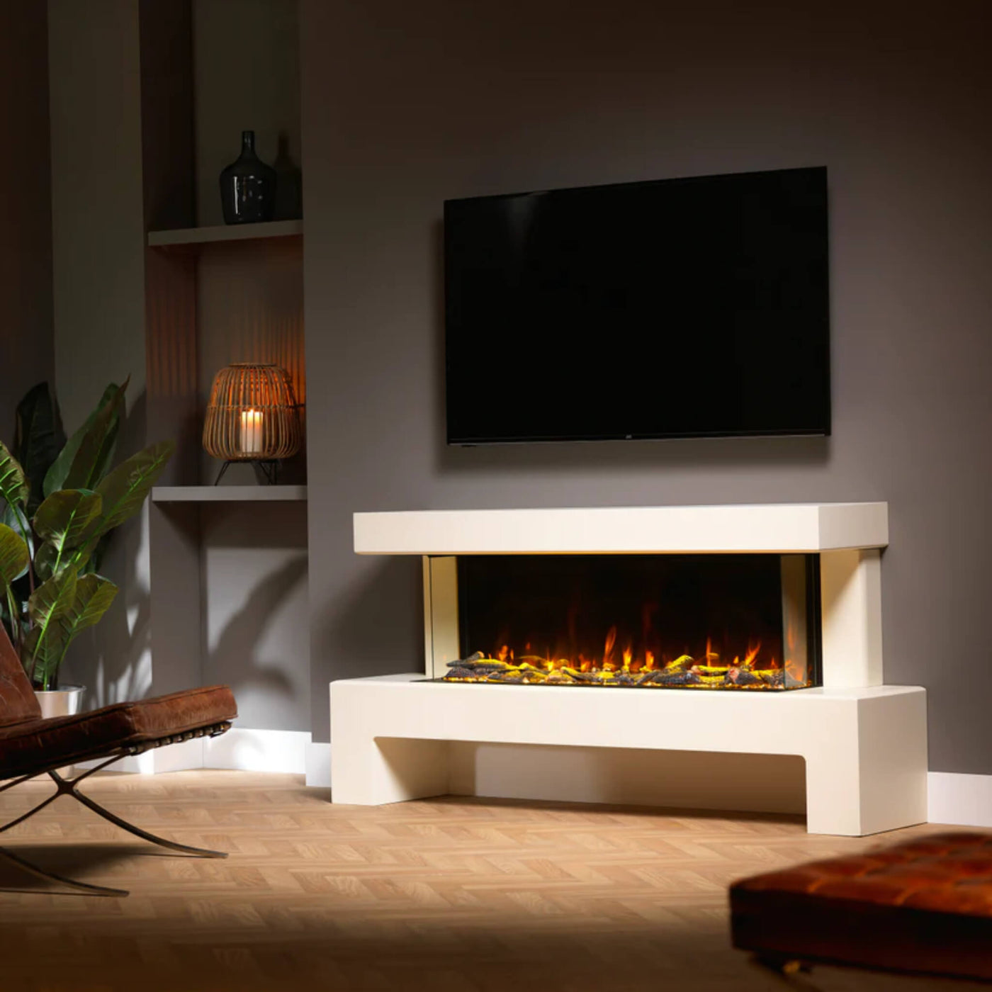 Inset Fire ACR PR-1200e Inset Electric Media Wall Fire – Prestige Home Fires