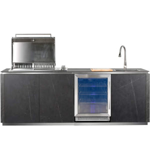 Buschbeck Derby Outdoor Kitchen Island Grey With Cover