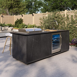 Buschbeck Derby Outdoor Kitchen Island Grey With Cover