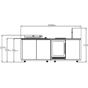 Buschbeck Derby Outdoor Kitchen Island Grey With Cover