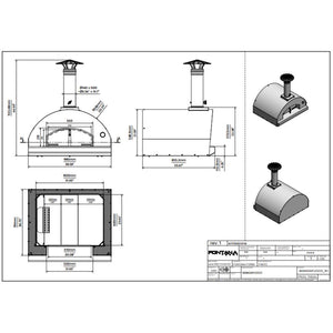Fontana Mangiafuoco Anthracite Gas Pizza Oven