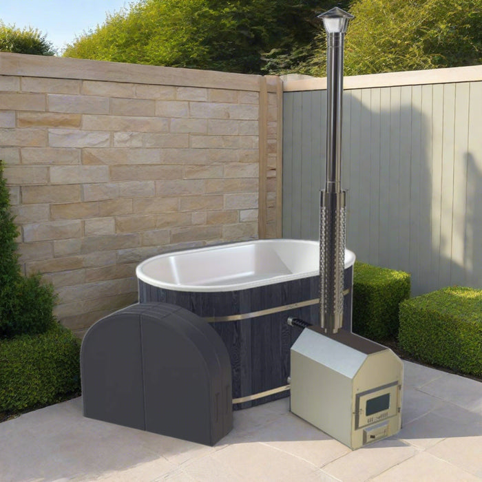 Ofuro Premium Wood Burning Hot Tub with WPC Off Grid
