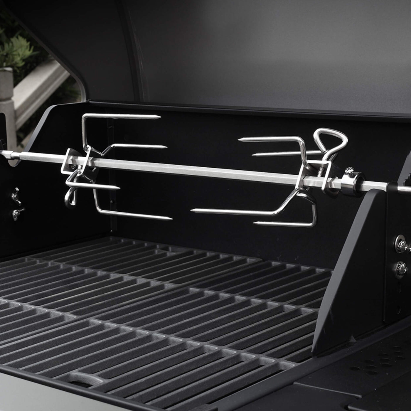 Automatikus Bbq Grill Rotisserie Electric Motoros Fém Kültéri Nyárs Pörkölt Rúd Faszén Sertés Automatikus Bbq Grill Rotisserie Electric Motoros Fém Kültéri Nyárs Pörkölt Rúd Faszén Sertés